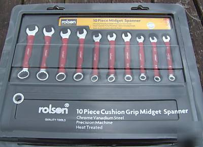 Precision midget spanner set for electronics, etc.