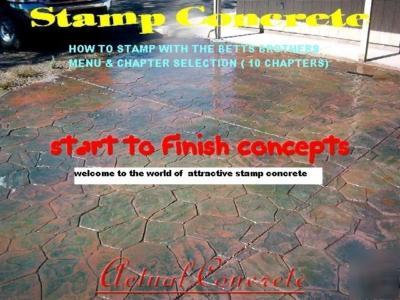  how to stamp concrete dvd-- random rock.3 colors,56MIN