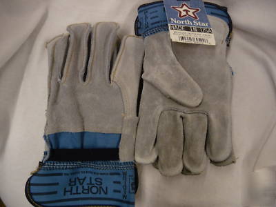 #6952 small usa heavy leather work gloves,sliver resist