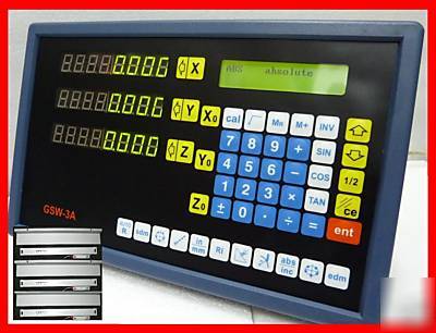 Lcd digital readout 3AXIS mill milling drill dro 3SCALE