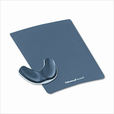 Memory foam gliding palm support w mouse pad, graphite