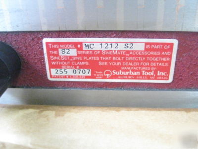 New suburban mc-1212-S2 magnetic sine plate chuck (J5)