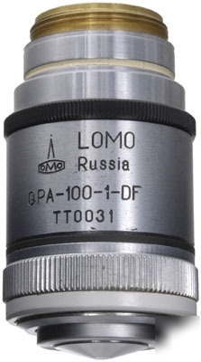Lomo objective, q-plan achromat, 100X, 1.30 n.a., oil