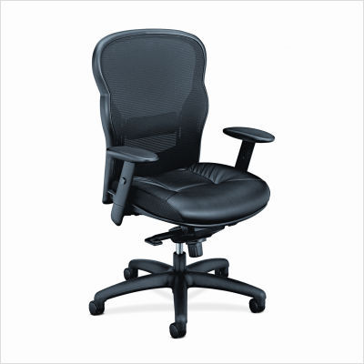 VL700 high-back swivel/tilt chair black leather/mesh