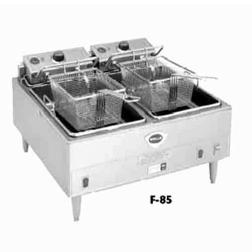 Wells f-85 fryer, electric, countertop, dual, 30 lb.