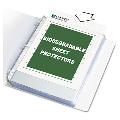 Biodegradable sheet protector, standard clear, 50/box