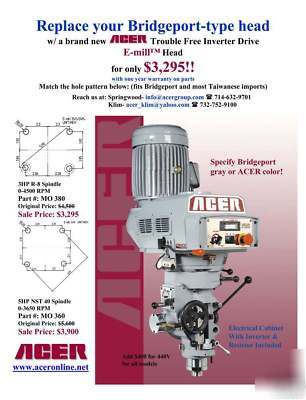 Bridgeport milling machine e-mill head replacement