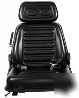 Black seat assembly w/seat belts and head rest
