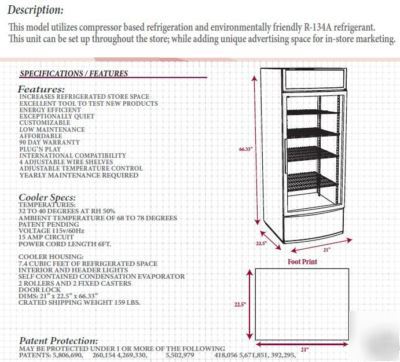 Glass door refrigerated display case