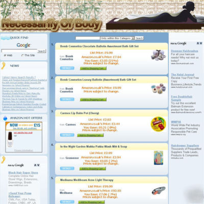 Health & beauty affiliate adsense website business sale