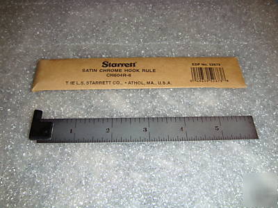 New starrett # CH604R-6 / 6â€ steel rule with hook end â€“ 