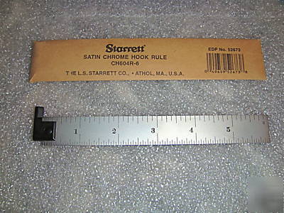 New starrett # CH604R-6 / 6â€ steel rule with hook end â€“ 