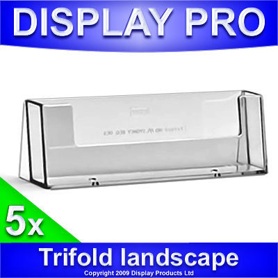 5 x 1/3RD A4 trifold landscape leaflet holder stands