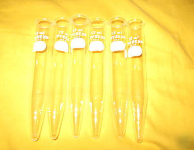 6 pyrex glass centrifuge tubes (12 ml), corning 8120