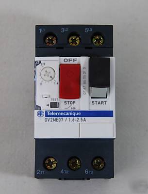 Telemecanique manual motor starter GV2ME07 1.6-2.5A 3PH