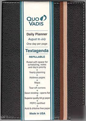 Quo vadis club 2010-11 academic daily 4.75 x 6.75 black