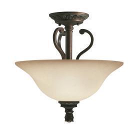 Portfolio 3-light bronze semiflushmount ceiling fixture