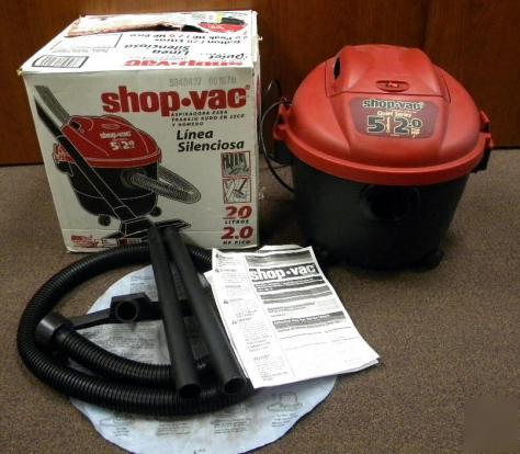 Shop vac 5 gallon 2 hp quiet series wet/dry vaccum