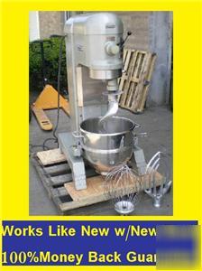 New hobart 60 qt mixer H600T ss bowl+bowl 3 attachment 