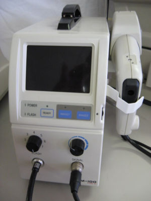 Nidek handheld non-mydriatic fundus camera nm-100 typed