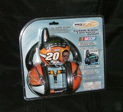 Nascar 100 ch trackside scanner earmuff radio stewart 