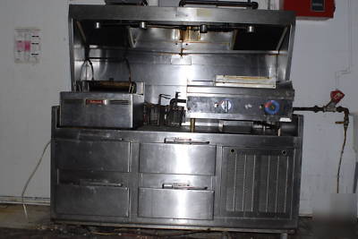 Restaurant equipment package hood system up draft 6 ft