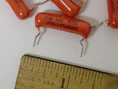 100 pc. sbe 715P orange dropÂ® capacitors .0056UF 800V