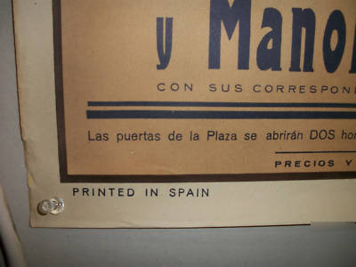 Very colorful original bullfight poster 1941 - 