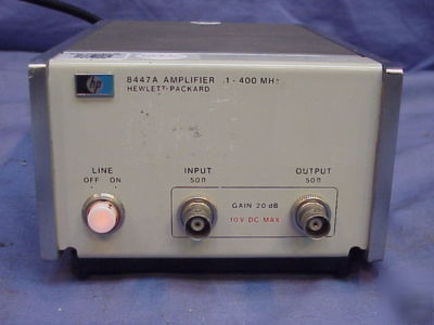 Hp 8447A amplifier 0.1-400MHZ +20DB tested 7 day inspec