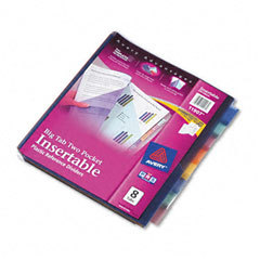 Index divider, multi-color translucent, 8.5 X11 , 8 tab