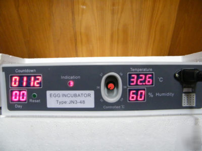 New digital egg incubator auto turner /fan 48EGGS 2010 