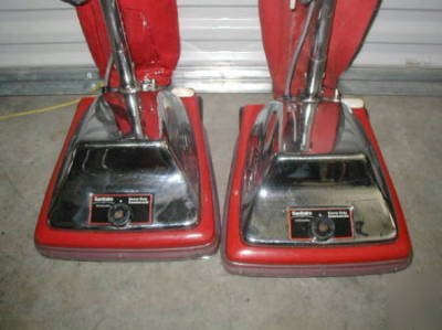 2 electrolux sanitaire SC886 commercial upright vacuums