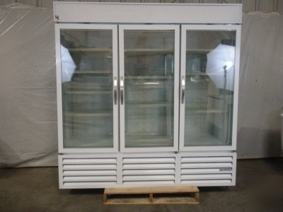 Beverage air CFG74-5 3 door glass freezer very nice