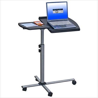 Height adjustable laptop desk color: mahogany
