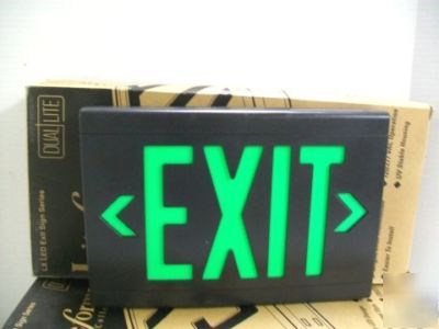 New exit sign lighted led dual liteforms double sided 