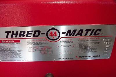 Collins pipe threading 1/2 - 4 usa made complete mach 