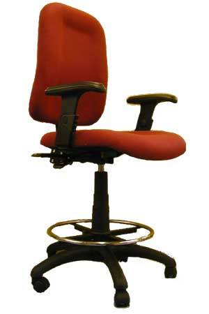 Burgundy multi function drafting laboratory stool chair