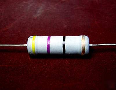 1000PCS metal oxide film resistor 1W 5% axial taiwan