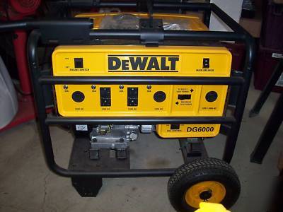 Dewalt DG6000 generator used < 8 hours 120V-240V nice