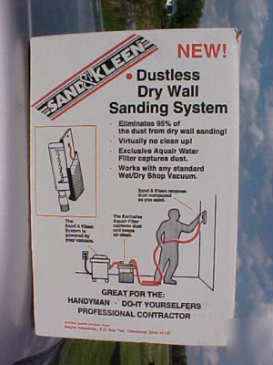 Dustless drywall sanding system