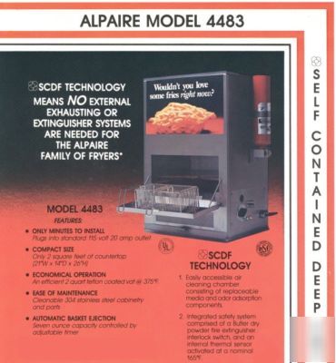 Fryer needs no external ventilation or fire supression