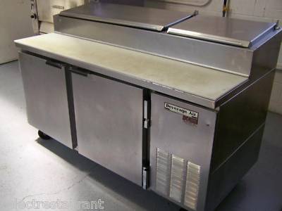 Beverage air DP67 2 door refrigerated pizza prep table