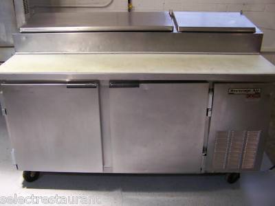 Beverage air DP67 2 door refrigerated pizza prep table