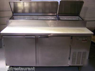 Beverage air DP67 2 door refrigerated pizza prep table