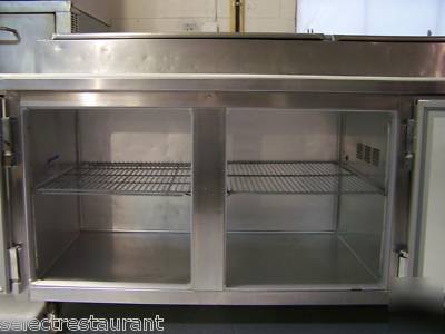 Beverage air DP67 2 door refrigerated pizza prep table