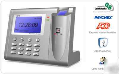 Biometric quickbooks time clock & time and attendance