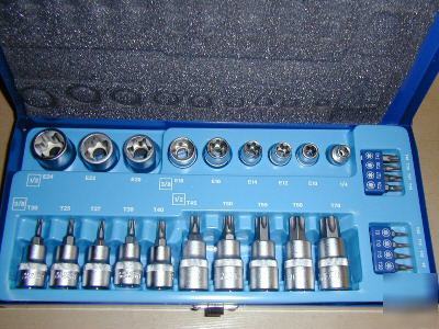  27PC star socket & bit set 3/8