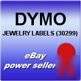 Dymo jewelry white labels roll barbell style 30299