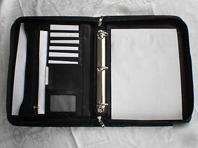 New leather 3 ring binder compendium, folder, portfolio