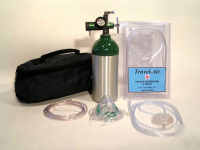 New portable travel home oxygen system 3 hours 3LBS 4CF